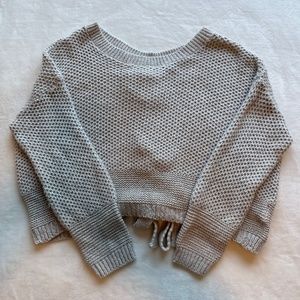 Express Womens Light Grey Knit Sweater Size Small